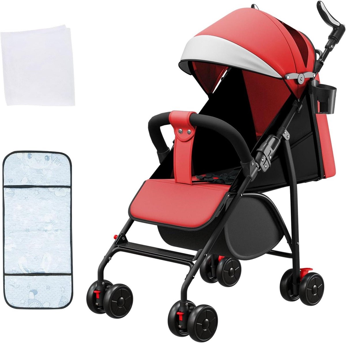 Driewieler Baby - Kinderdriewieler Loopfiets - Veilig Buiten Spelen - 5-in-1 Schaalbaar - Tot 25 kg - Rood Driewieler kopen online