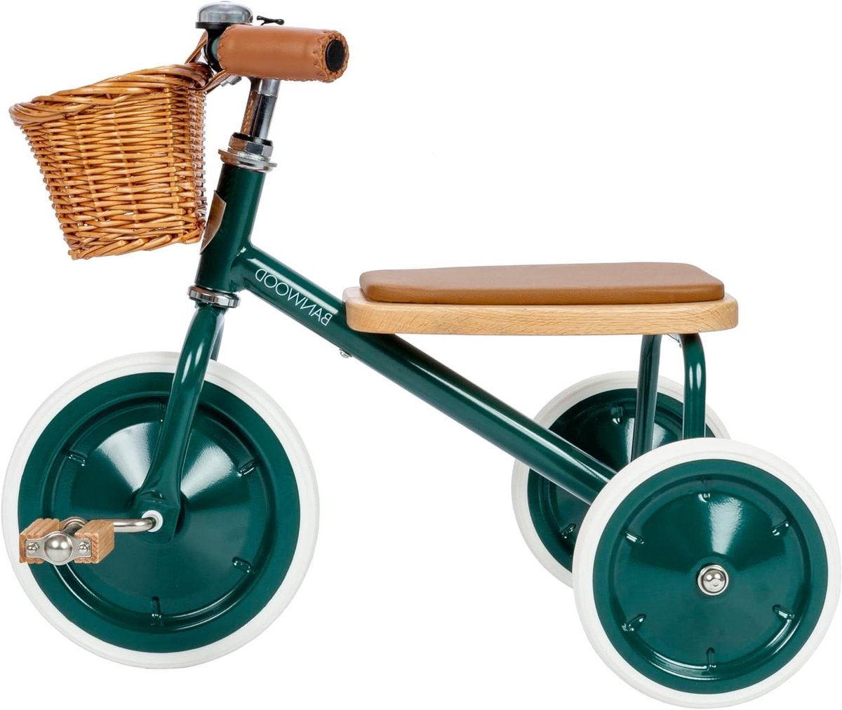 driewieler kindertrike buitenspelen stalen frame large groen