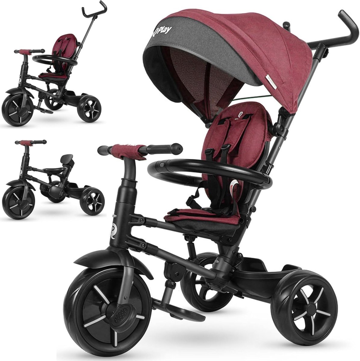 Driewieler - Loopfiets - Buiten spelen - Opvouwbaar ontwerp - 87 kg - Rood Driewieler kopen online