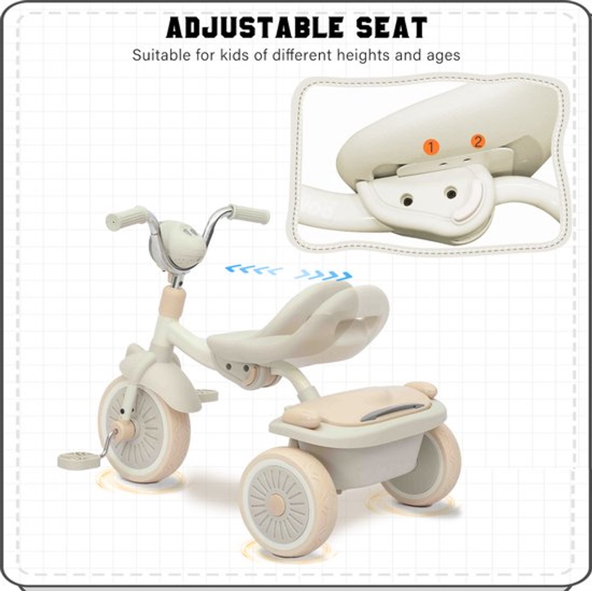 driewieler opvouwbare kinderfiets fiets voor peuters trike met