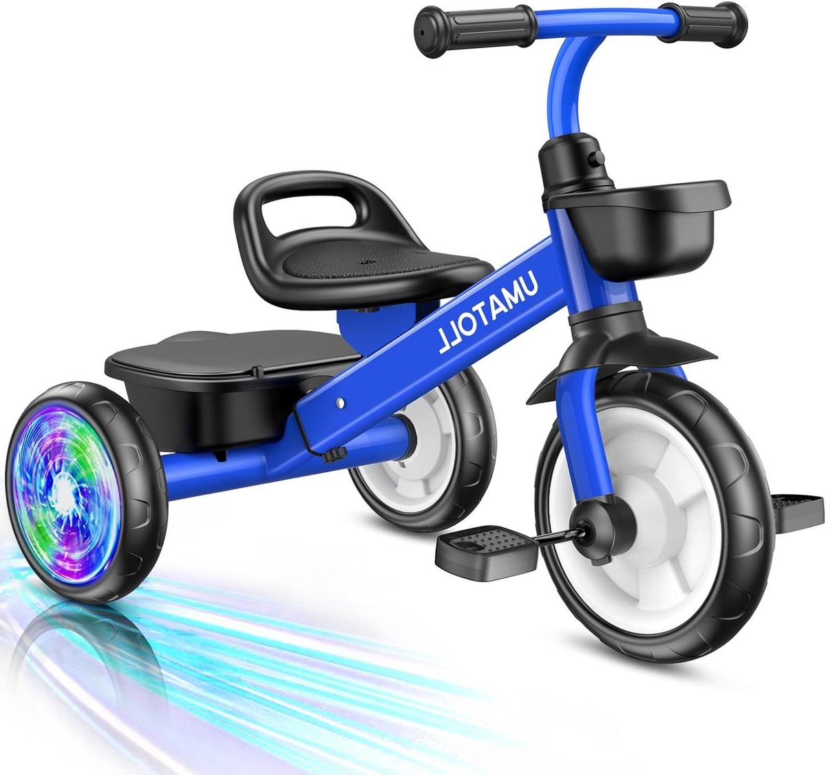 Driewieler voor peuters - Loopfiets kind - Buiten spelen - Verlichte wielen - 66.8 x 46 x 53.8 cm - Blauw Driewieler kopen online