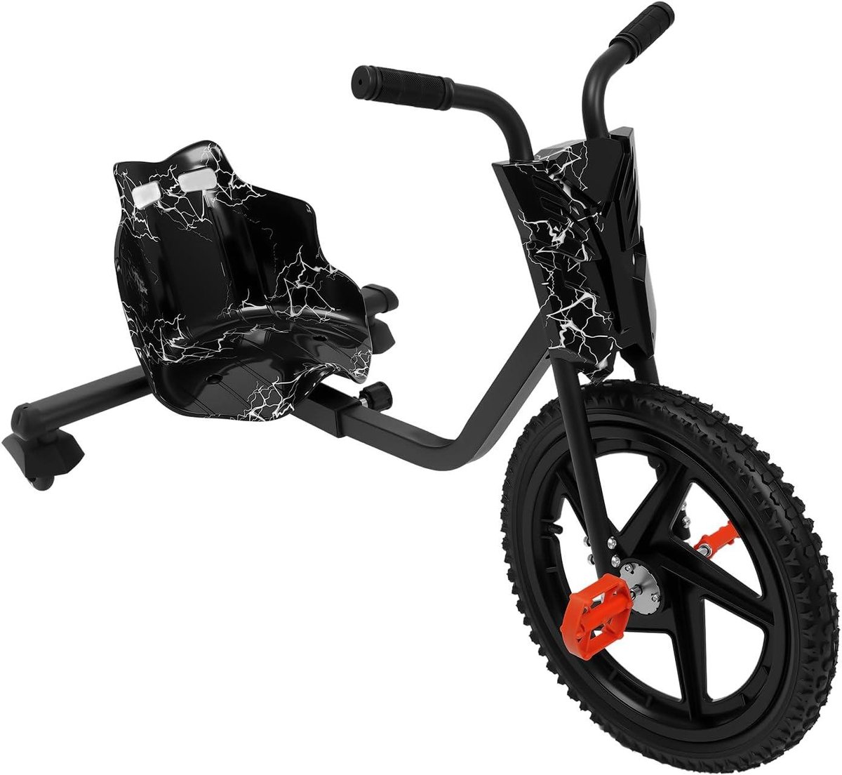 drift driewieler loopfiets kart buiten spelen verstelbaar design 90 x 68 x 60 cm zwart
