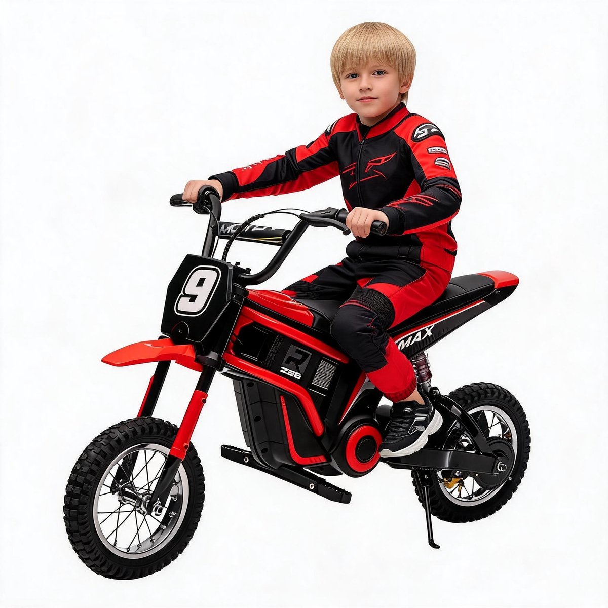 duurzame elektrische kindermotor rood 9 250w motor 2 12v7ah lange speeltijd stevig metaal plastic frame 25 9kg stabiel veilige kinder motorfiets ce gecertificeerd