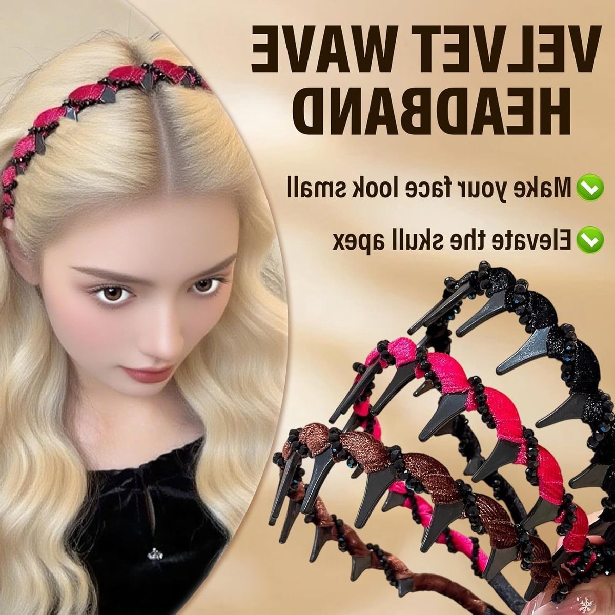 elegante vintage faux pearl skull haarbanden voor vrouwen en meisjes 3 pack met tandontwerpen en stijlvolle accessoires