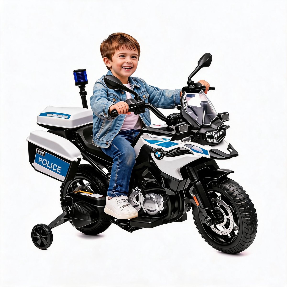 elektrische kinder politiemotor 12v ce gecertificeerd veilig stevig oplaadbare ride on voor kinderen 3 6 jaar inclusief oplader duurzaam cadeau