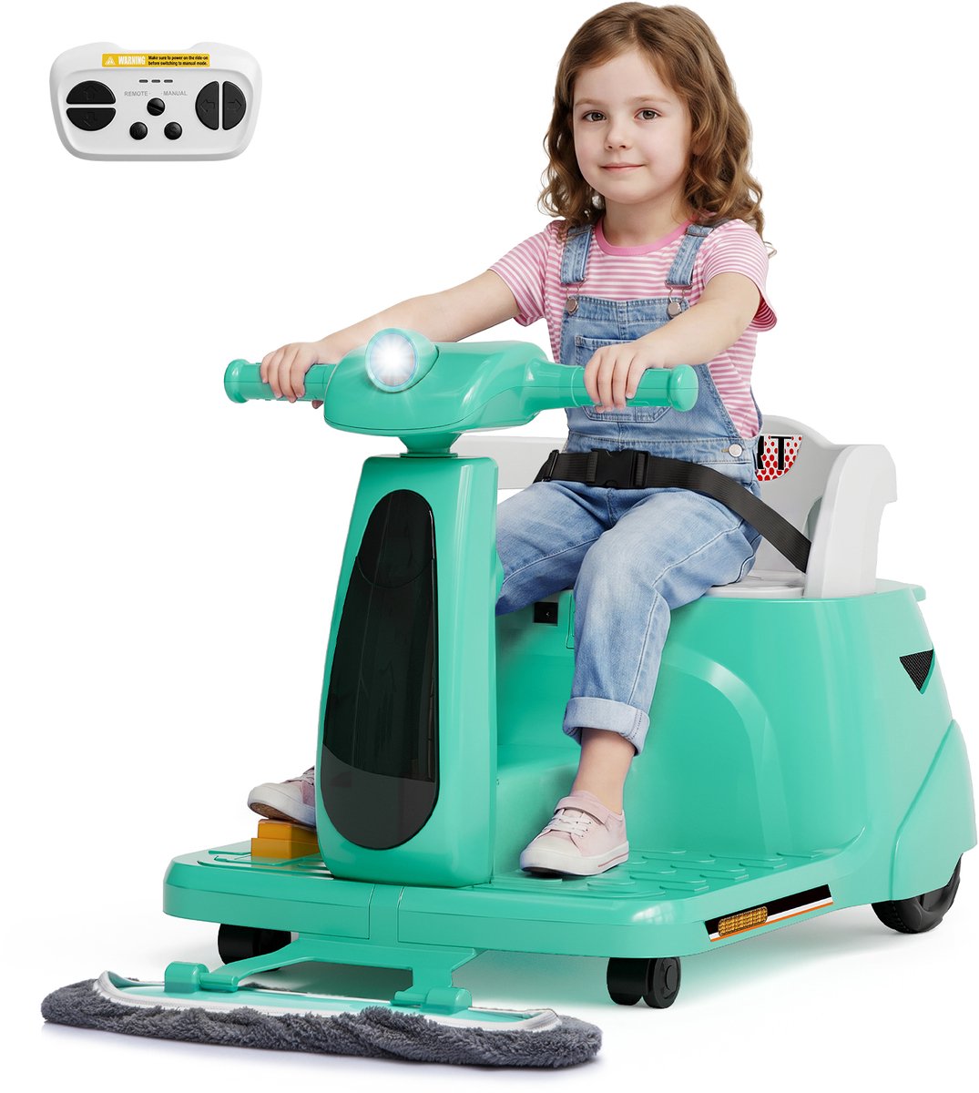 Elektrische kinderauto met afstandsbediening – 12V ride-on auto voor kinderen 3-6 jaar – Groene speelgoedauto met veiligheidsgordel, vooruit/achteruit, dubbele stoelen – WH502 Speelgoedaccuvoertuig kopen online