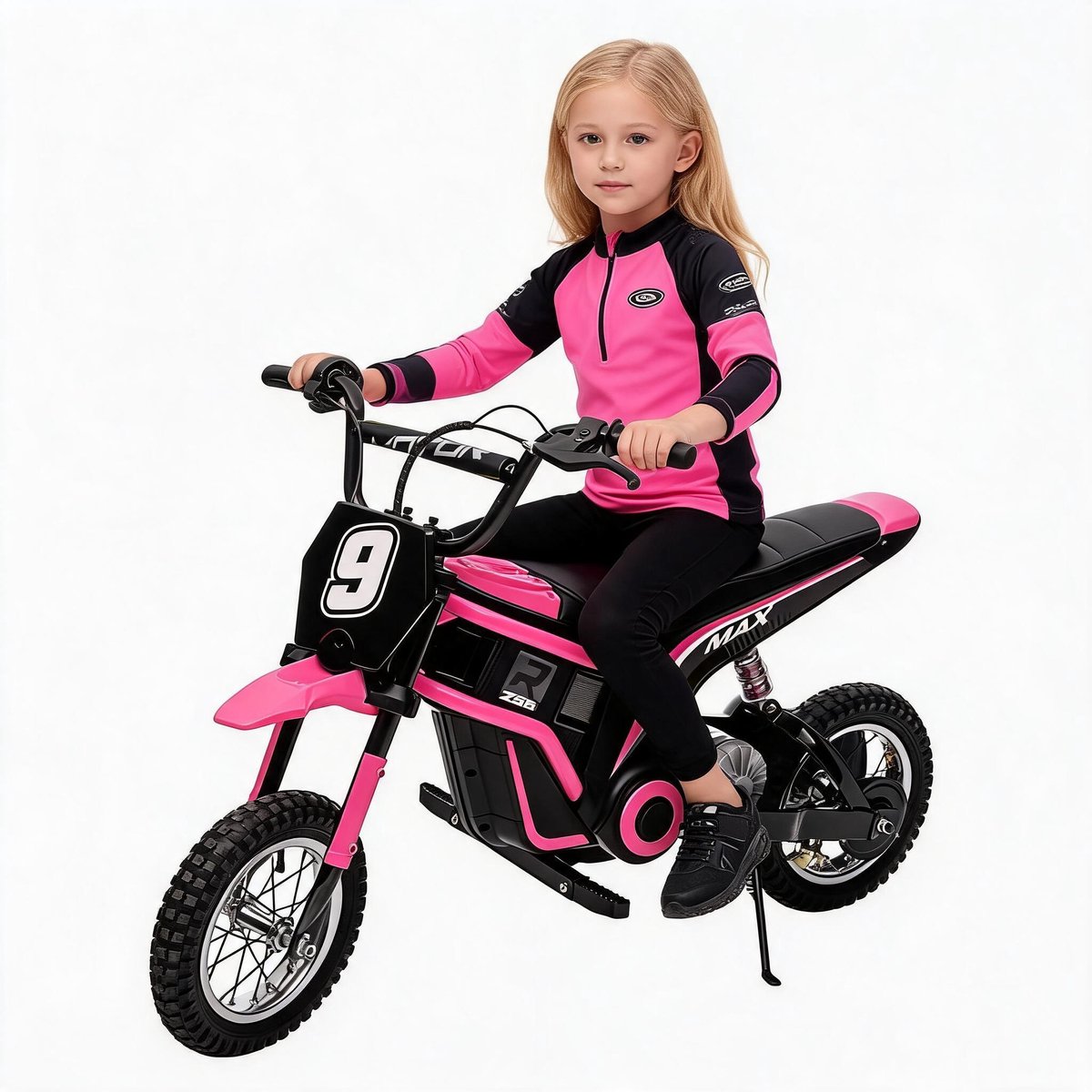 elektrische kindermotor sx2328 250w motor 2 12v7ah batterij stevige metaal plastic constructie veilige kinder elektrische motorfiets roze 25 9kg geschikt voor kinderen