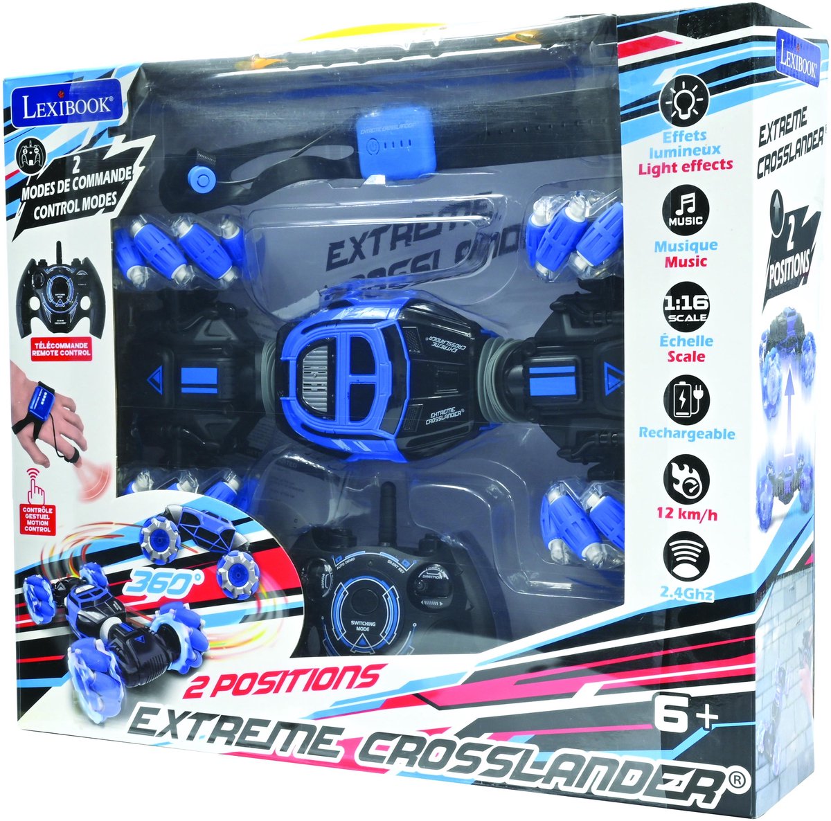 extreme crosslander oplaadbare radio controlled stunt car met verlichting en geluid met both motion en afstandsbediening