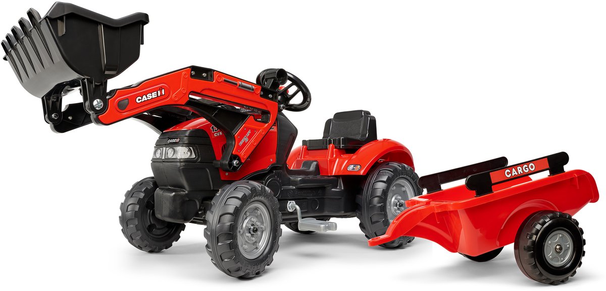 Falk Tractor Case MXU 115 Traptractor + Voorlader + Aanhanger Traptractor kopen online
