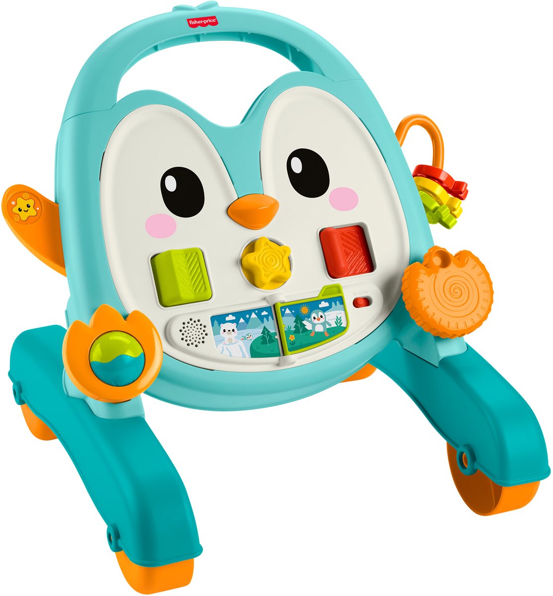 fisher price 2 in 1 muzikale pingu n loopwagentje