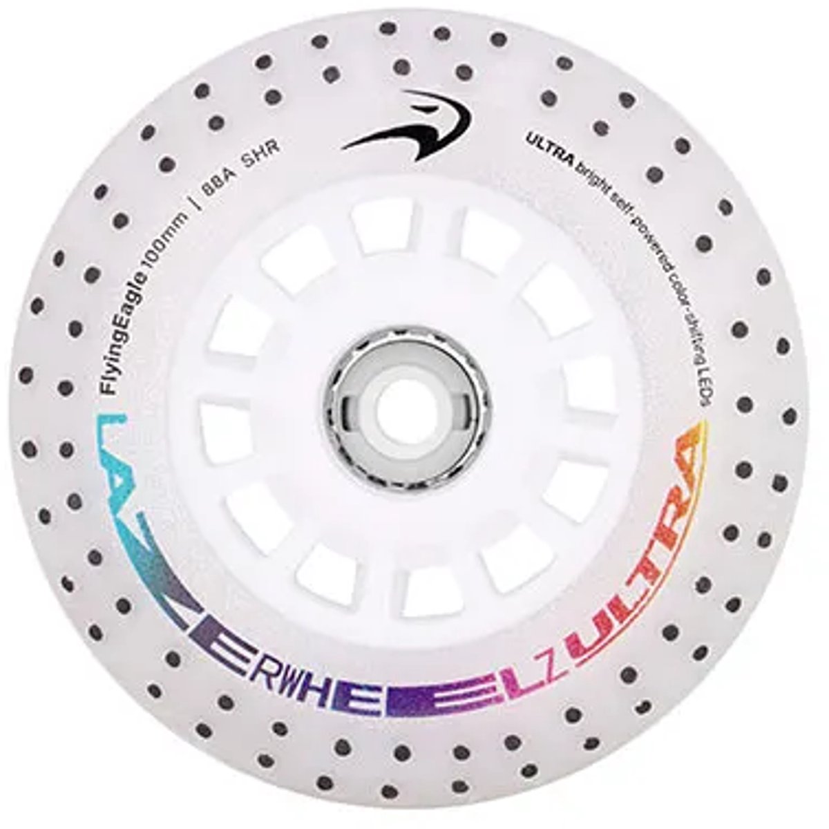 flying eagle lazerwheelz color shifting ultra spark schaatswielen zilver 90 mm 88a