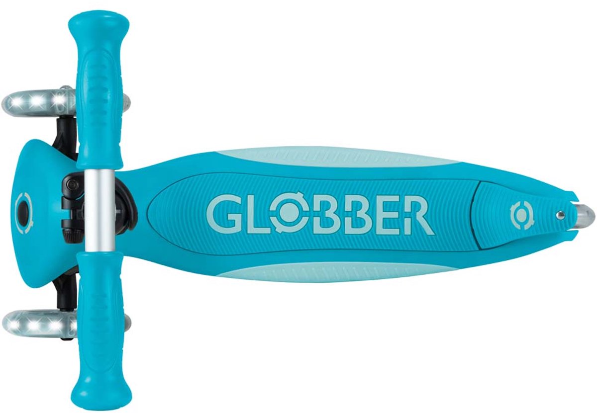 globber primo foldable plus lights aqua