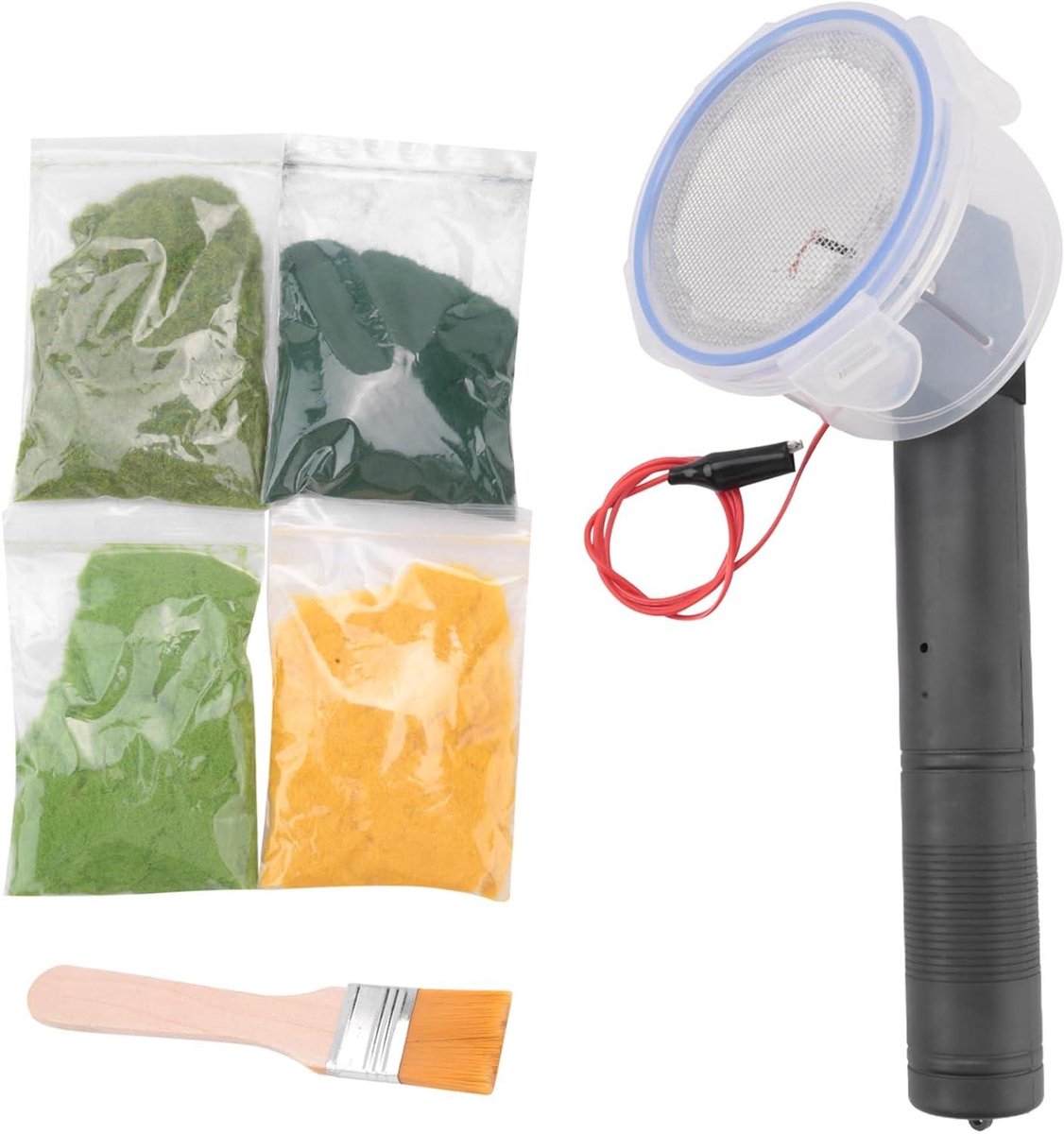 gras applicator modelbouw tool landschap modelleren draagbare mini machine 30 x 18 x 11 cm zwart