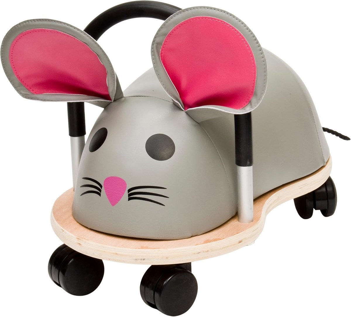 Houten Rijspeelgoed - Dieren Loopfiets - Motoriek Ontwikkelen - Multidirectionele Wielen - 47.5 cm - Muis Loopfiets kopen online