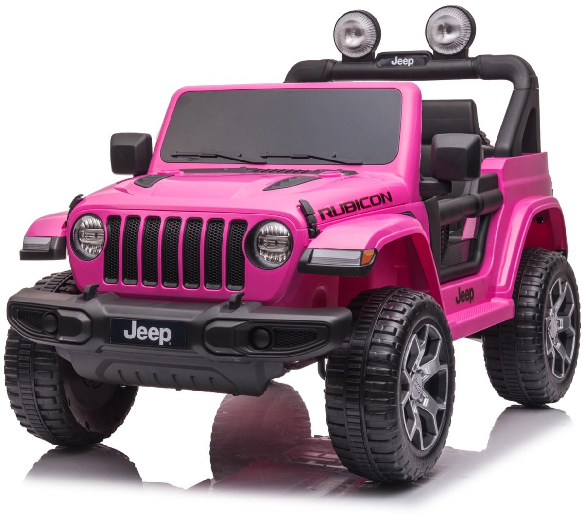 jeep wrangler rubicon 12v kinderauto roze