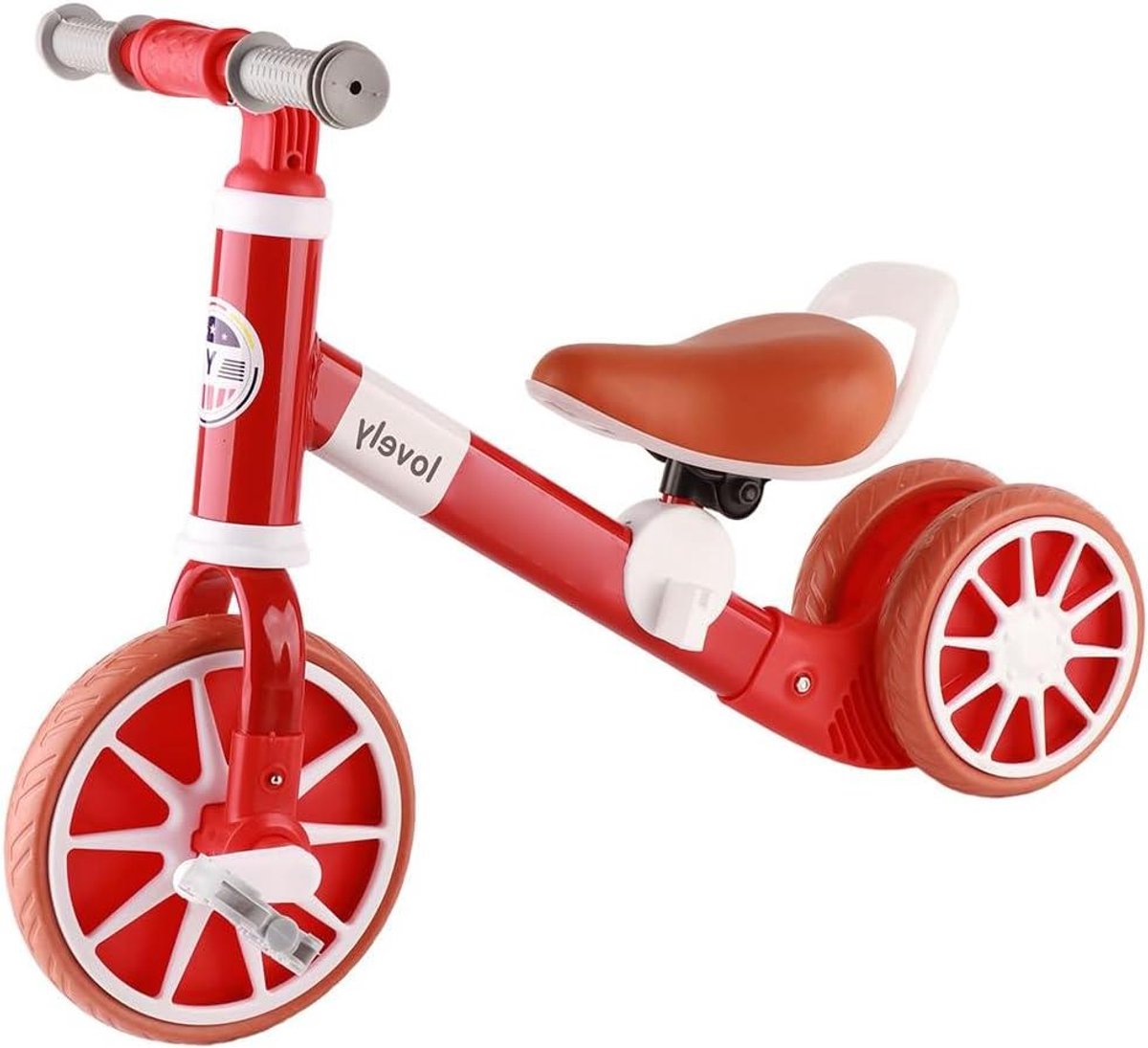 Kinder driewieler - Loopfiets peuter - Balans leren - Verstelbaar stuur - 49 x 22 cm - Rood Driewieler kopen online