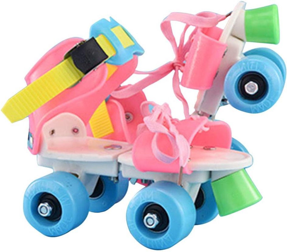 Kinder rolschaatsen - Verstelbare skates - Buiten spelen - Vier wielen ontwerp - Maat 18-23 - Roze Rolschaatsen kopen online