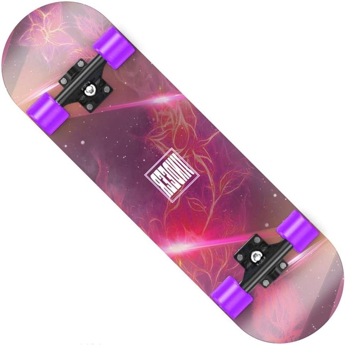 kinder skateboard short board buiten spelen 9 laags esdoorn 5cm wielen gekleurd