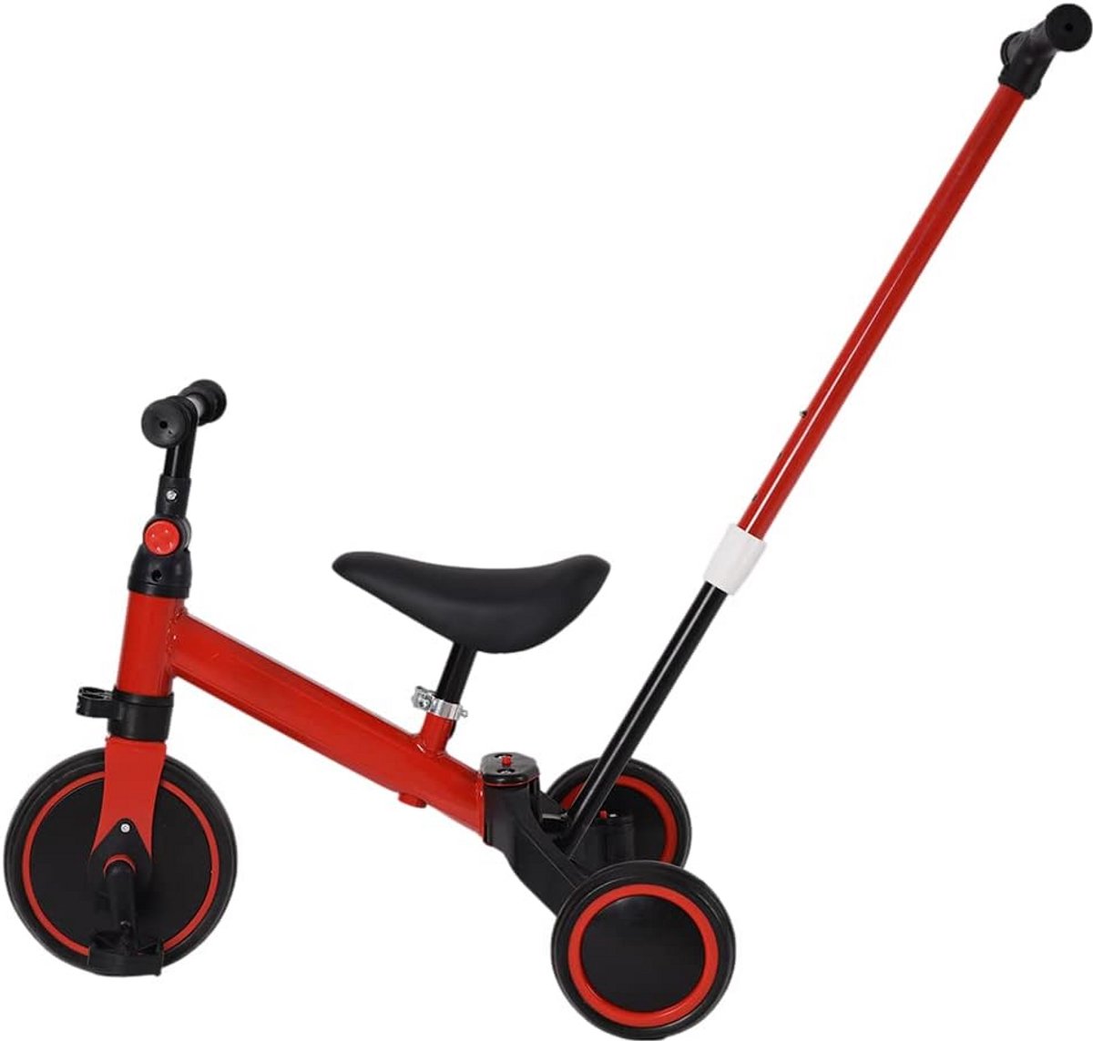 kinderdriewieler babyfiets loopfiets leren fietsen 3 in 1 ontwerp 18 maanden tot 4 jaar rood
