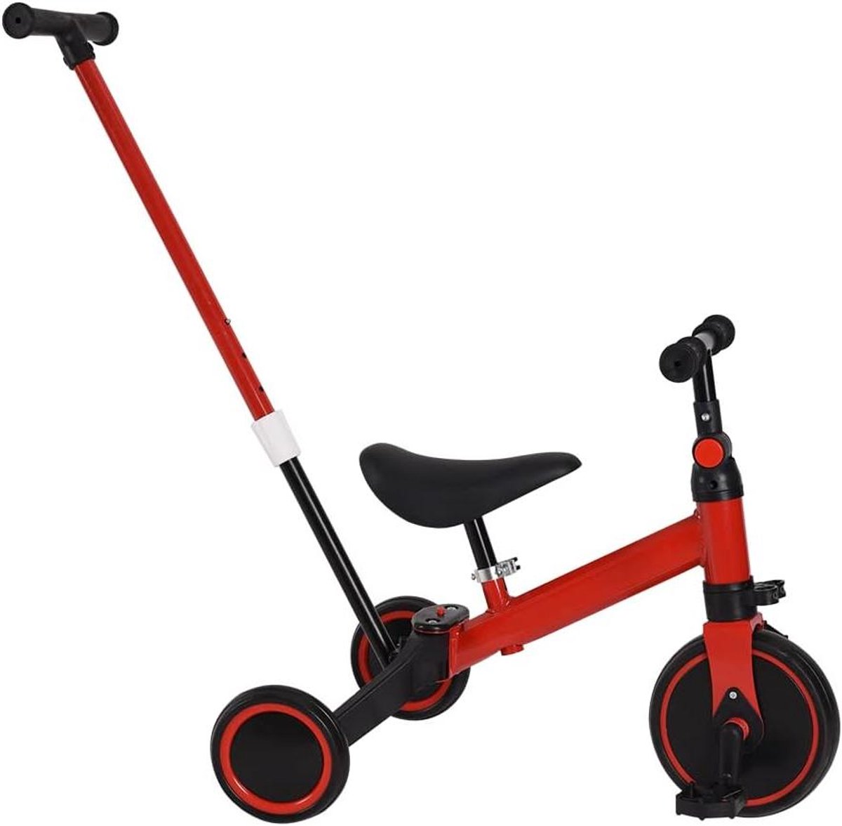 Kinderdriewieler - Babyfiets Loopstoeltje - Leren Fietsen - 3-in-1 Ontwerp - 18 Maanden tot 4 Jaar - Rood Driewieler kopen online