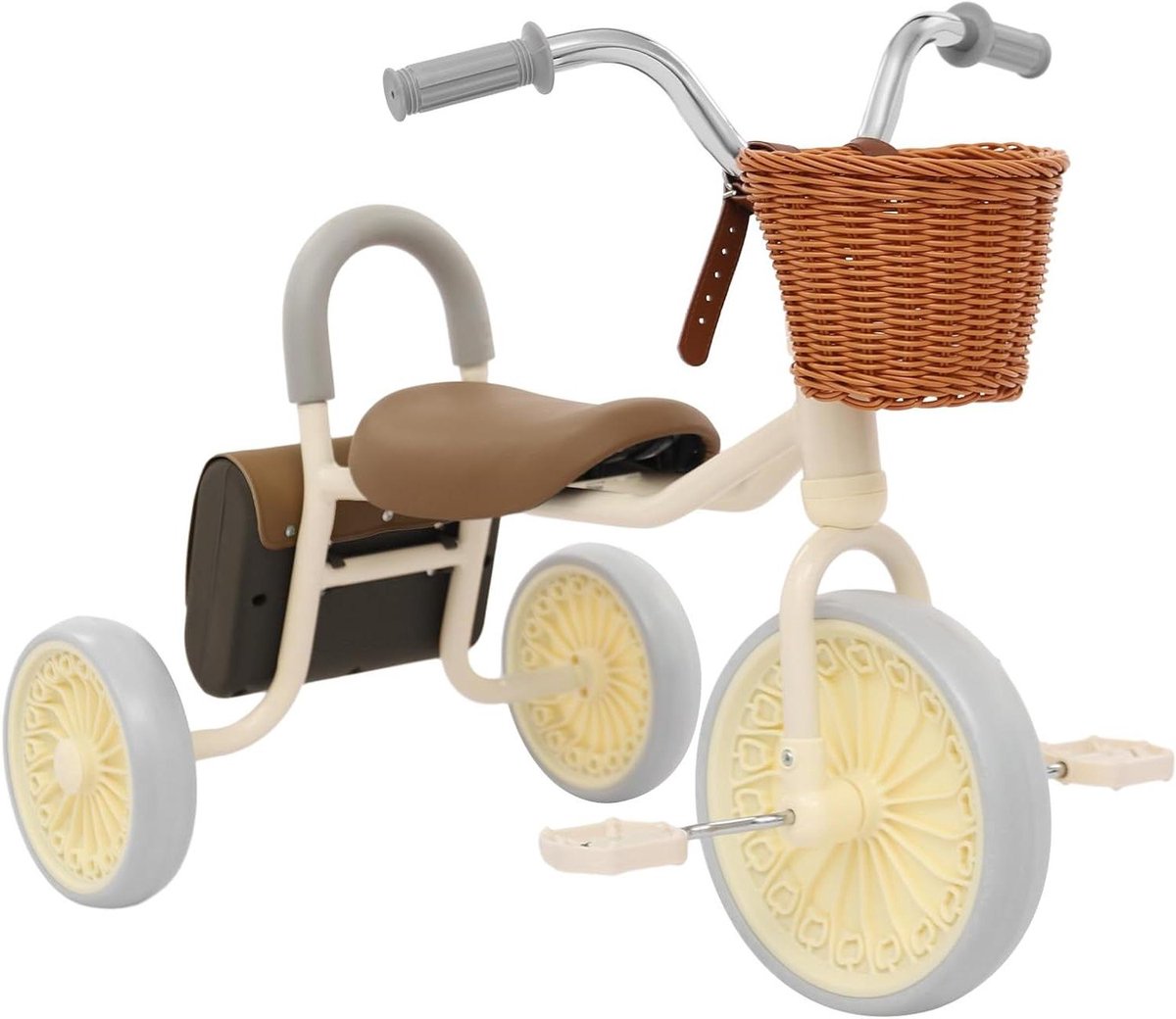 Kinderdriewieler - Loopfiets driewieler - Buiten spelen - Vergrote treeplanken - 73 x 43 x 55 cm - Wit Driewieler kopen online