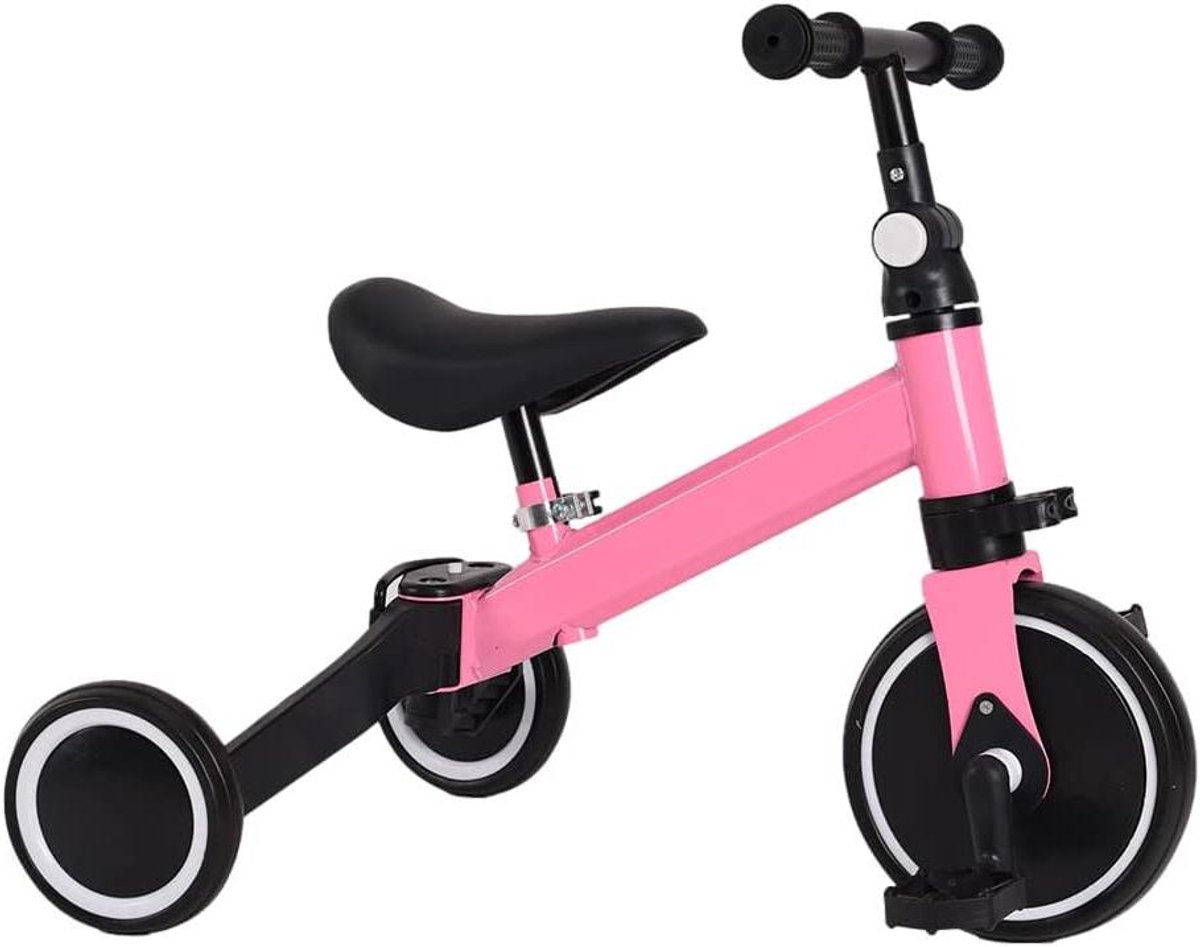 Kinderdriewieler - Loopfiets - Evenwicht trainen - Lichtgewicht ontwerp - 185 kg - Roze Driewieler kopen online