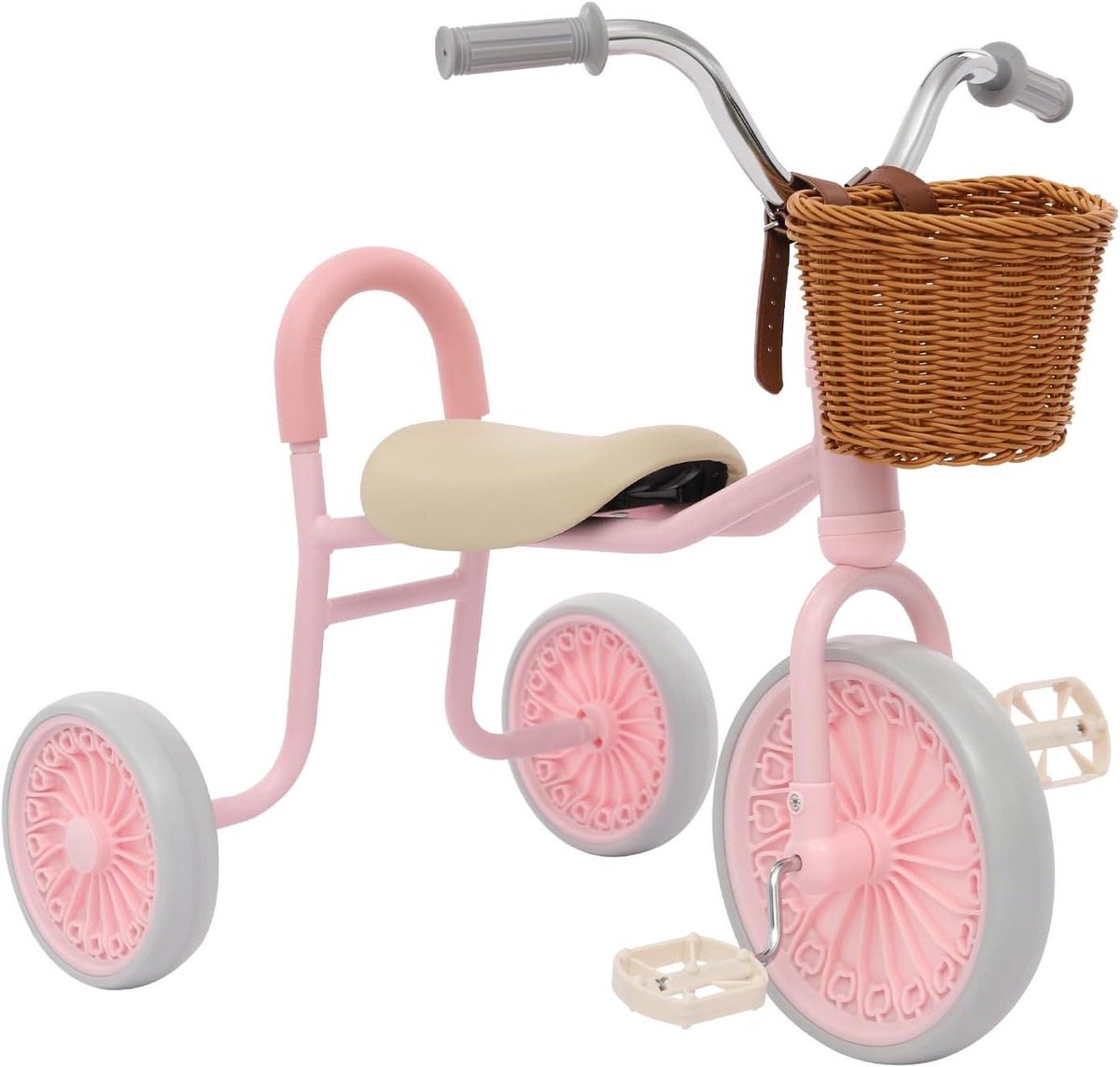 Kinderdriewieler - Loopfiets fiets - Buiten spelen - Vergrote treeplanken - 73 x 43 x 55 cm - Roze Driewieler kopen online