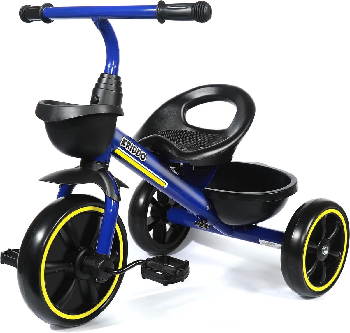 Kinderdriewieler - Peuterfiets - Buiten spelen - Verbeterde wielpreventie - 76 x 46 x 55 cm - Blauw Driewieler kopen online