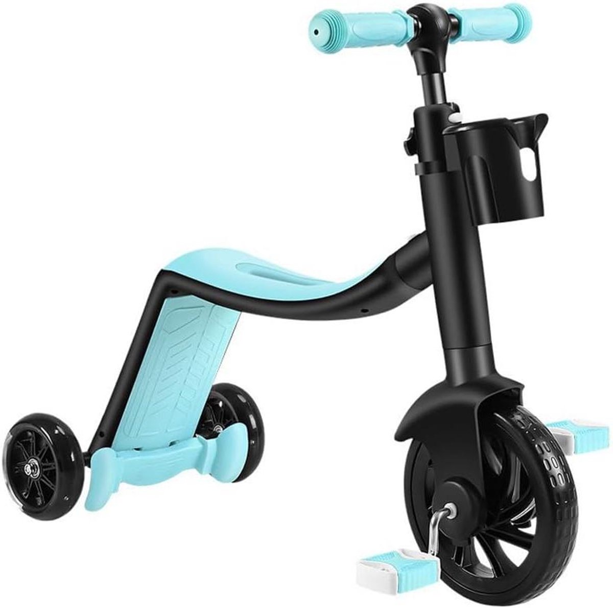 Kinderscooter 3-in-1 - Loopfiets Driewieler - Buiten Spelen - Verstelbare Hoogte - 73 cm - Blauw Driewieler kopen online