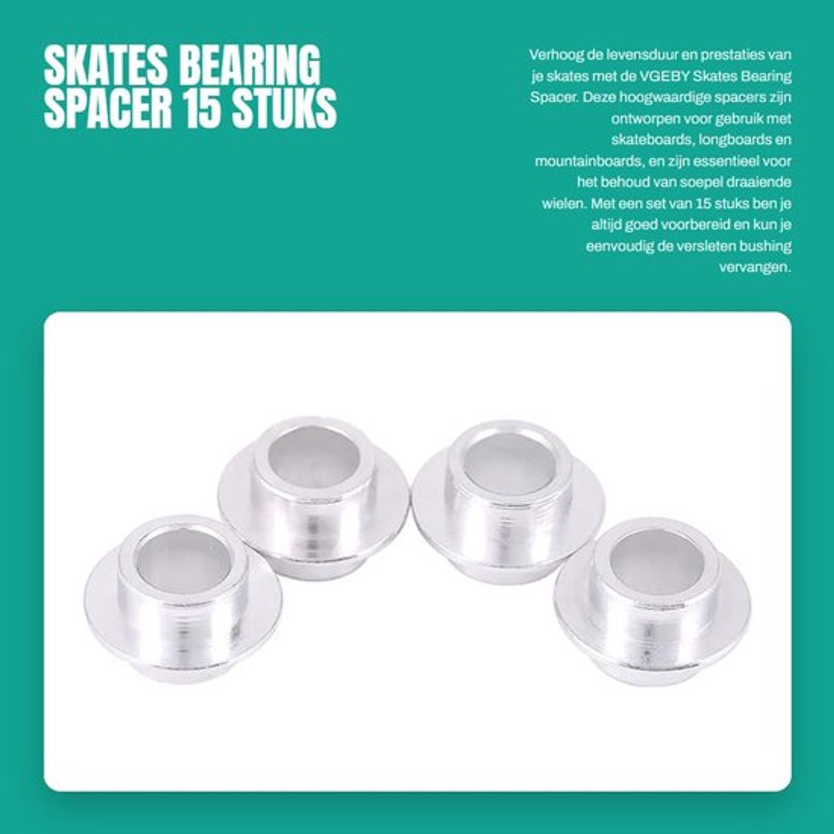 lager 15 stuks hoogwaardig roestvrij staal duurzaam roller schoen onderdeel voor skateboard longboard skateboardlagers