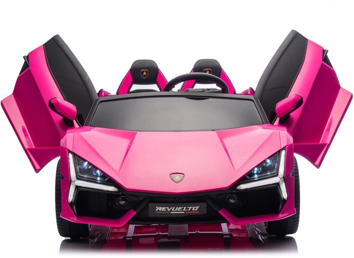 Lamborghini Revuelto 24V 2 Persoons Kinderauto Roze Speelgoedaccuvoertuig kopen online