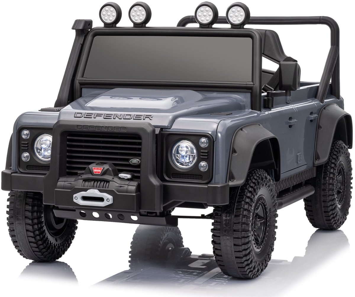 Land Rover Defender 110 SVX Oldtimer 12V kinderauto Grijs Speelgoedaccuvoertuig kopen online