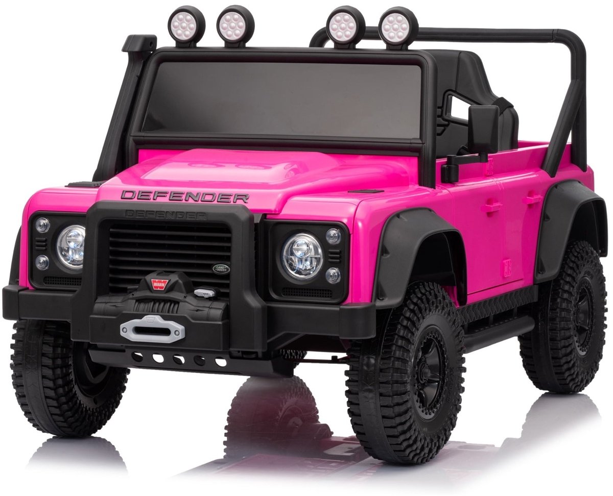 Land Rover Defender 110 SVX Oldtimer 12V kinderauto Roze Speelgoedaccuvoertuig kopen online
