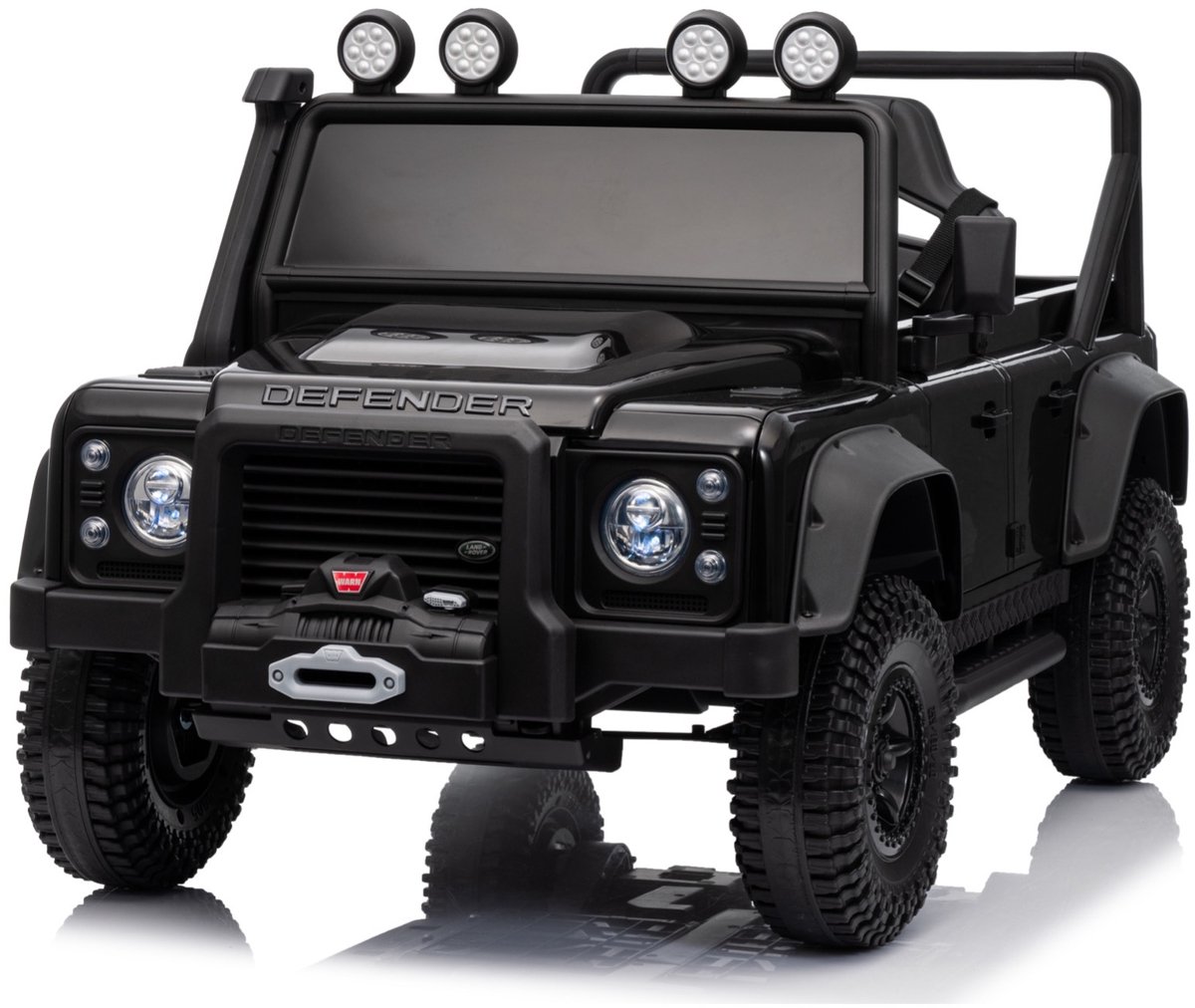 land rover defender 110 svx oldtimer 12v kinderauto zwart