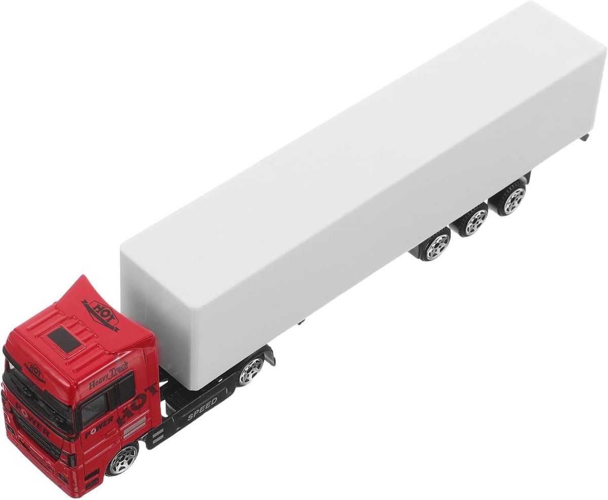 legering transportwagen model containerwagen speelgoedauto educatief spel verwijderbare container 19 80x4 70x3 00cm rood