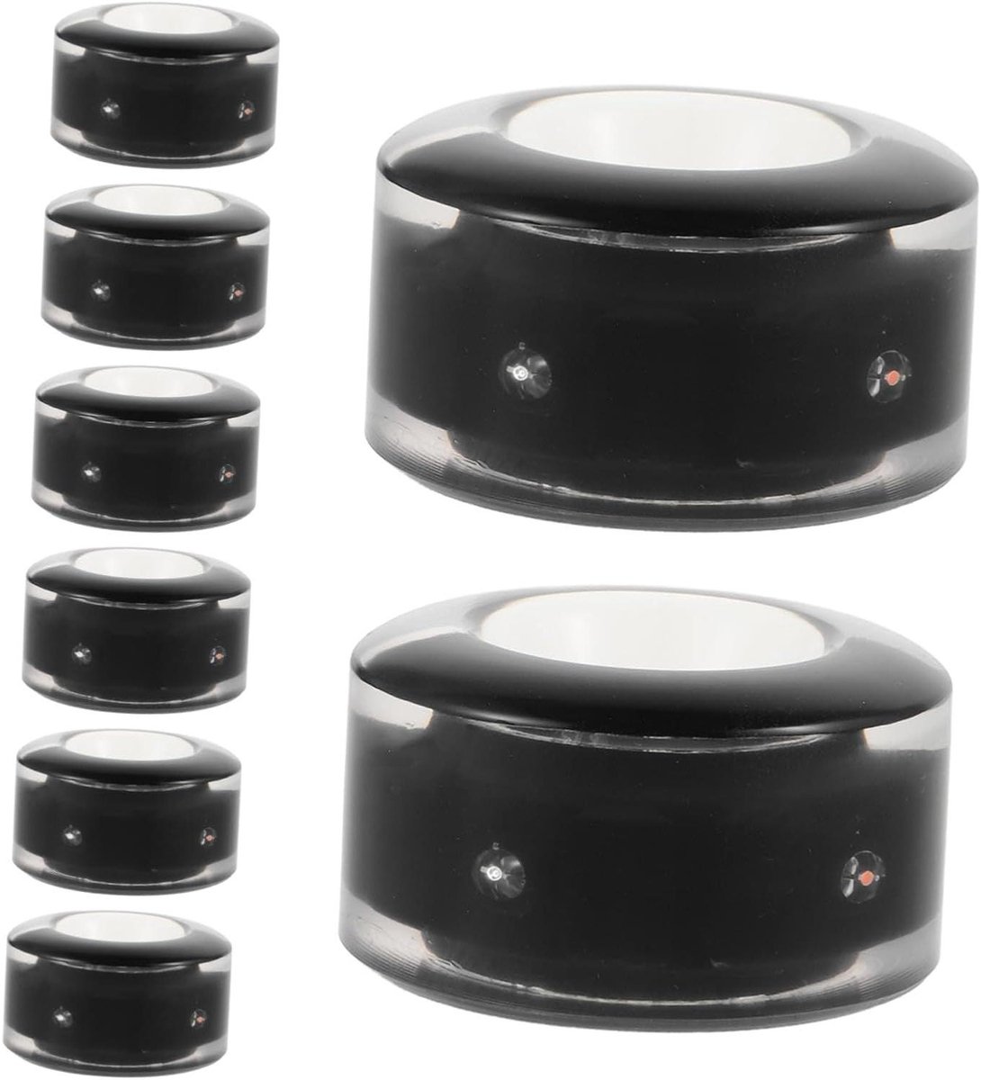Lichtgevende Skate Wielen - Rolschaats Verlichting - Veilig Skaten - Geïntegreerde LED Lagers - 8 Stuks - Zwart Skateonderdeel kopen online
