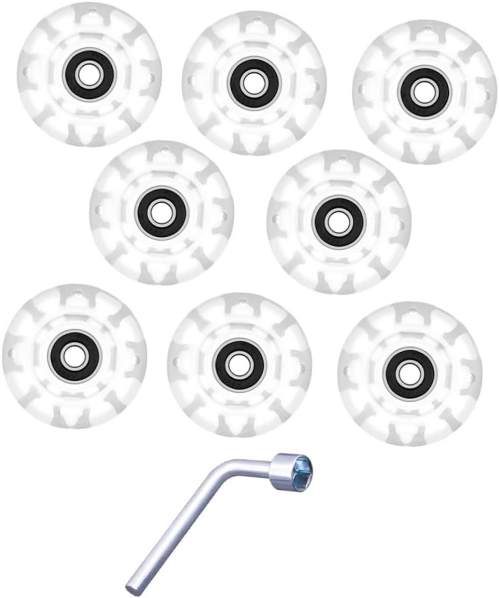 Lichtgevende Wielen - Rolschaats Accessoires - Skaten Buiten - Dubbele Rij Wielen - Set van 8 - Meerdere Kleuren Rolschaatsen kopen online