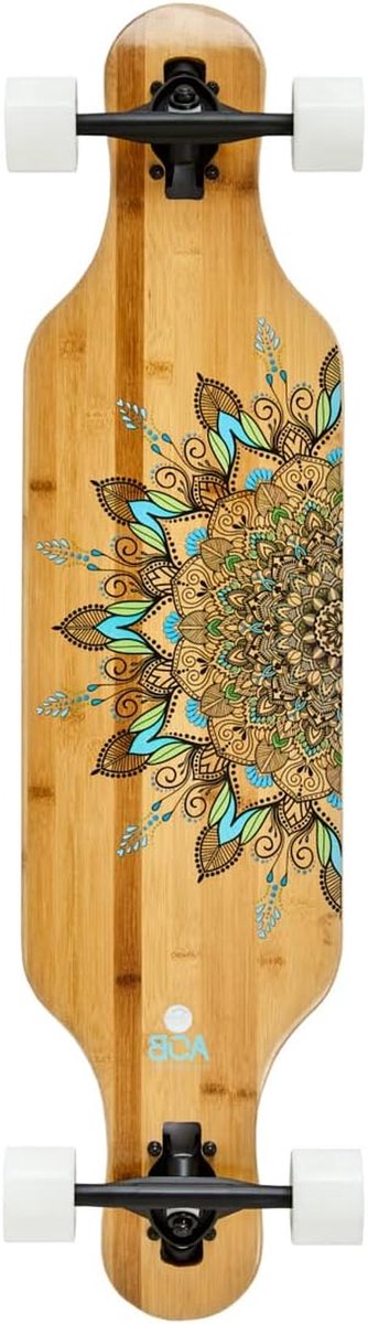 longboard complete board skateboard freeride cruising medium flex 39 inch mandala