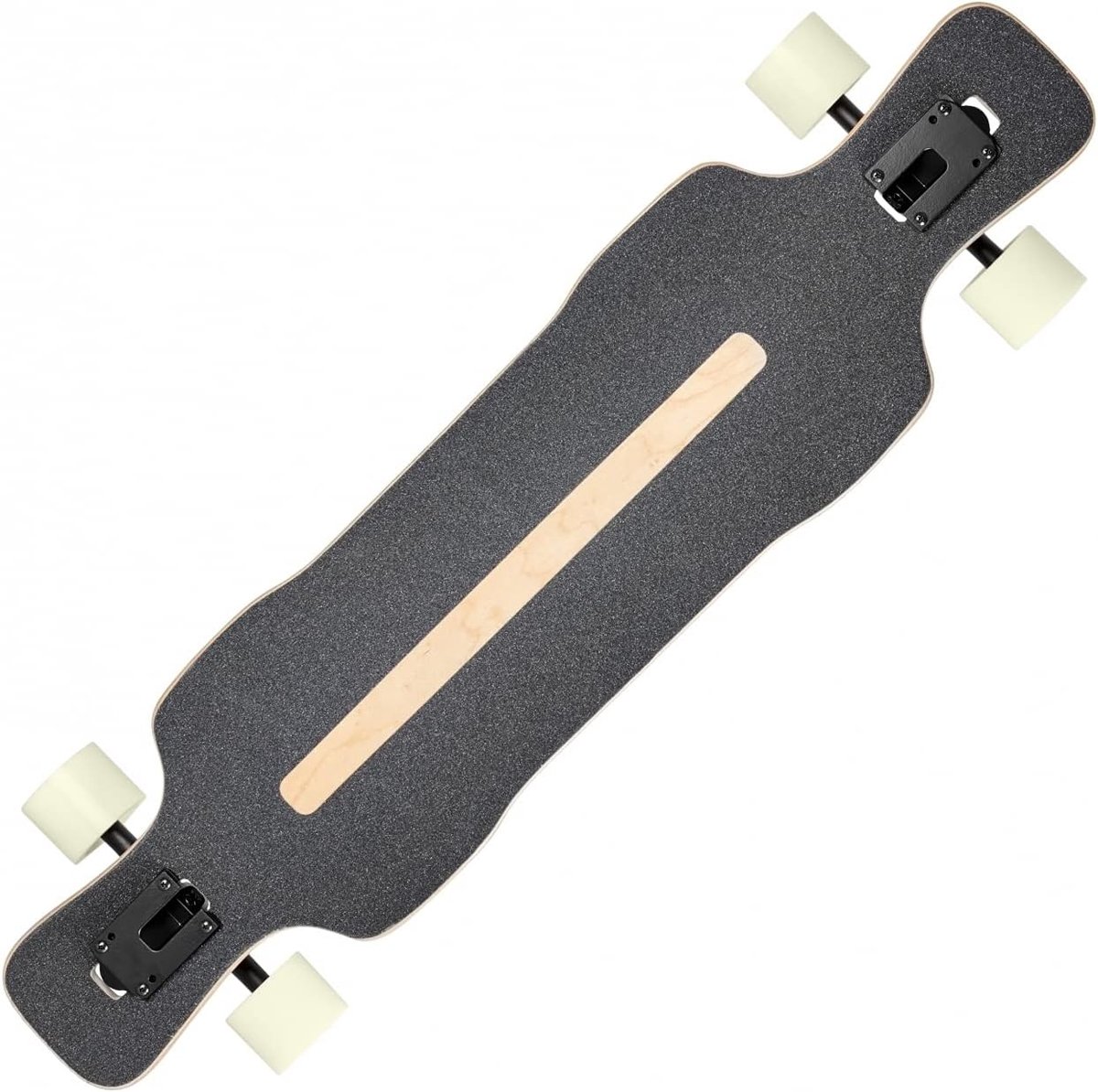 longboard cruiser board comfortabel cruisen drop thru deck 98 cm houtnerf