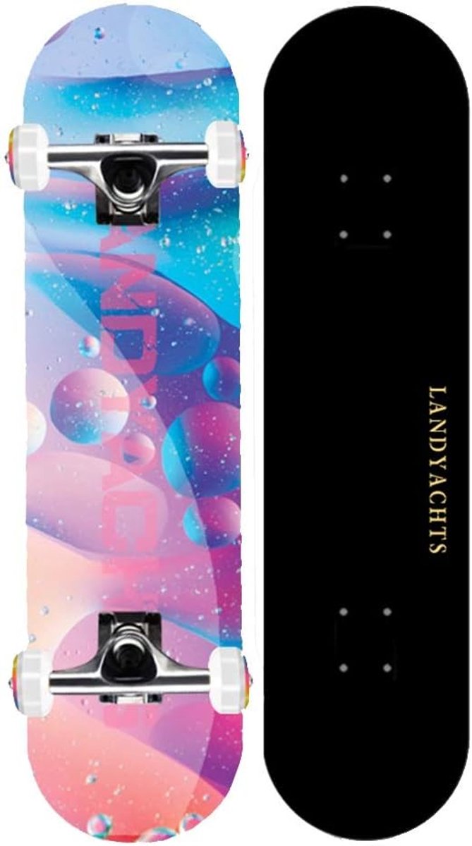 Longboard Skateboard - Beginners Board - Straat Cruisen - 7 Lagen Maple Hout - 31 x 8 Inch - Multicolor Longboard kopen online