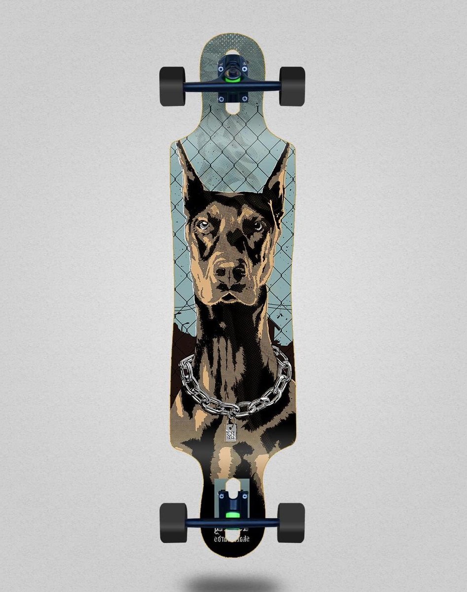 Longboard Skateboard - Compleet Board - Cruisen door stad - Drop Through Deck - 40x9 inch - Turquoise Longboard kopen online