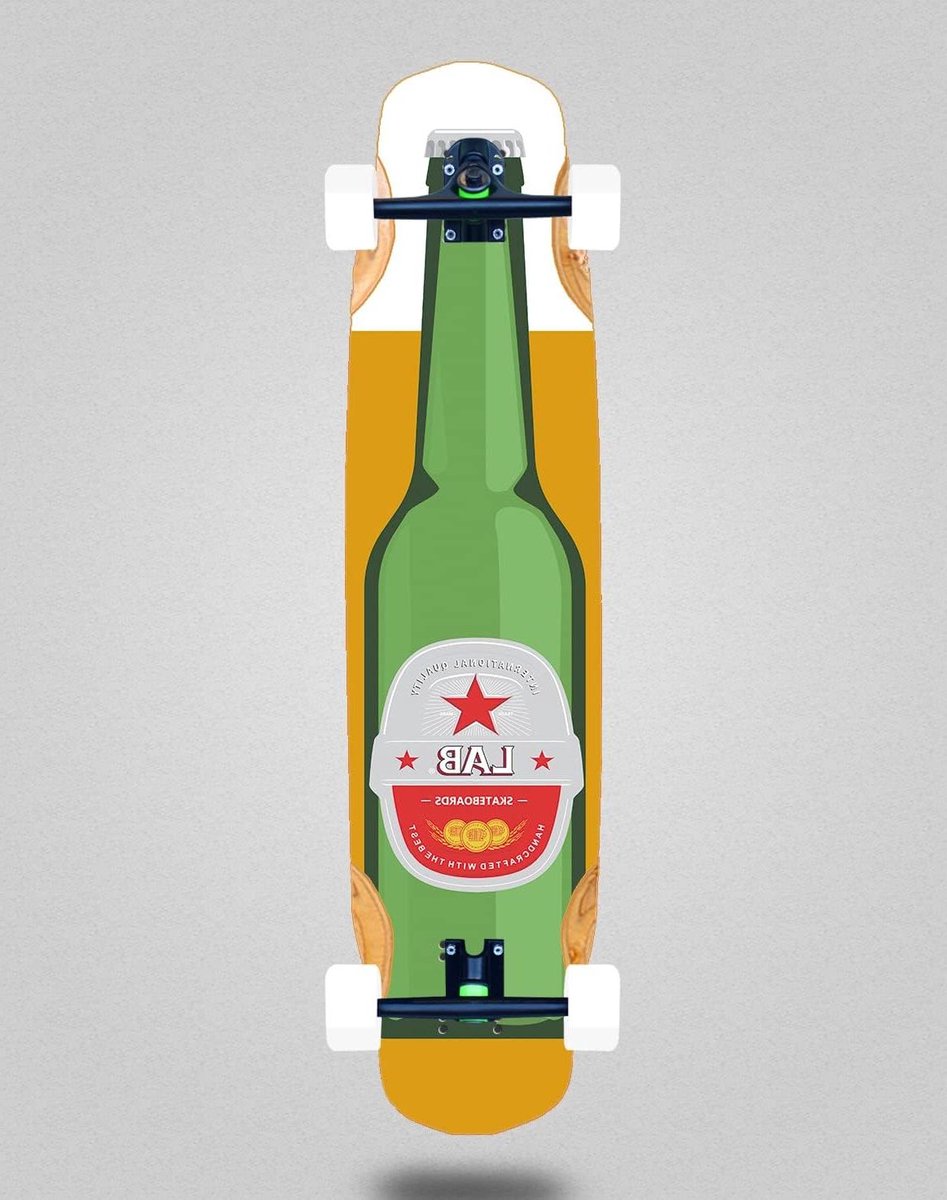Longboard Skateboard - Compleet board - Cruisen door stad - Mix Bamboo constructie - 38 x 845 inch - Natuurlijk hout Longboard kopen online
