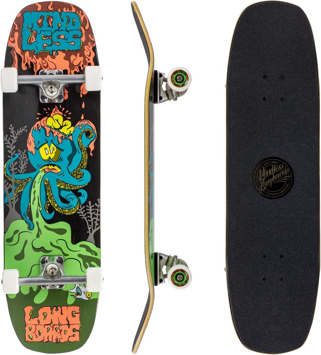 longboard skateboard cruiser cruisen door de stad samengesteld composiet deck 8 75 x 32 5 oranje groen