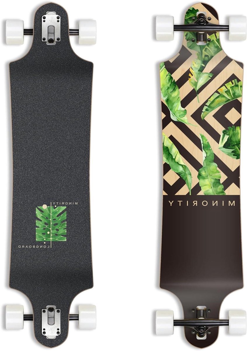 longboard skateboard drop deck board cruisen en snelheid 8 laags esdoorn constructie 40 inch tropisch