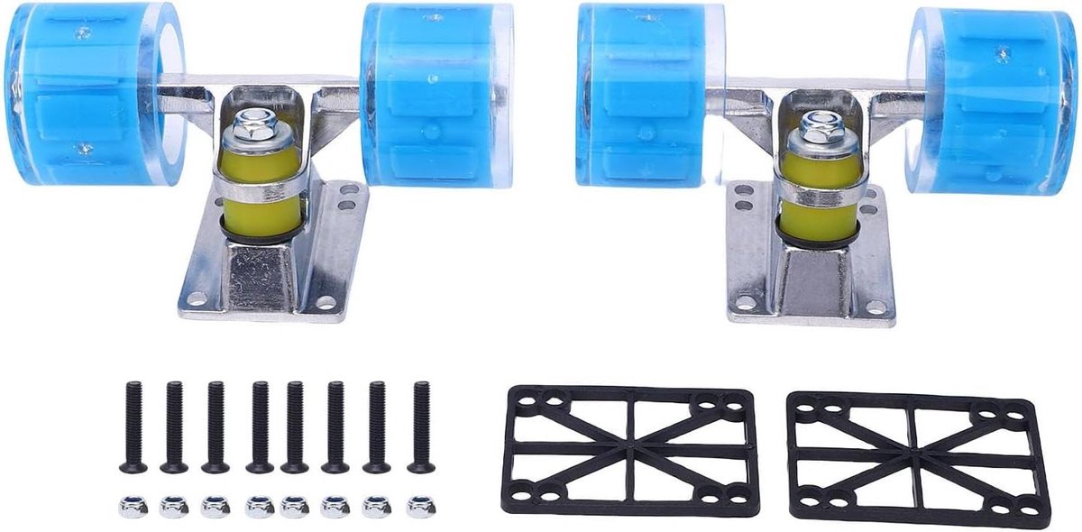 Longboard Skateboard Trucks - Skateboard Wielen Set - Cruisen en Tricks - PU Magnetische Kernwielen - 55 x 45 mm Skateonderdeel kopen online