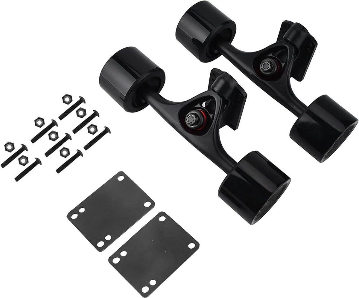 Longboard Truck Set - Skateboard Onderdelen - Skateboarden Aanpassen - ABEC-9 Lagers - 26 cm As - Zwart Wiel Skateonderdeel kopen online
