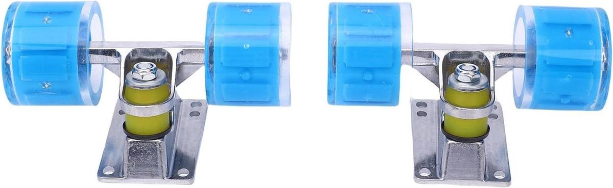 Longboard Trucks - Wielenset Skateboard - Straat Cruisen - PU Magnetische Kernwielen - 32 Inch - Blauw Skateonderdeel kopen online