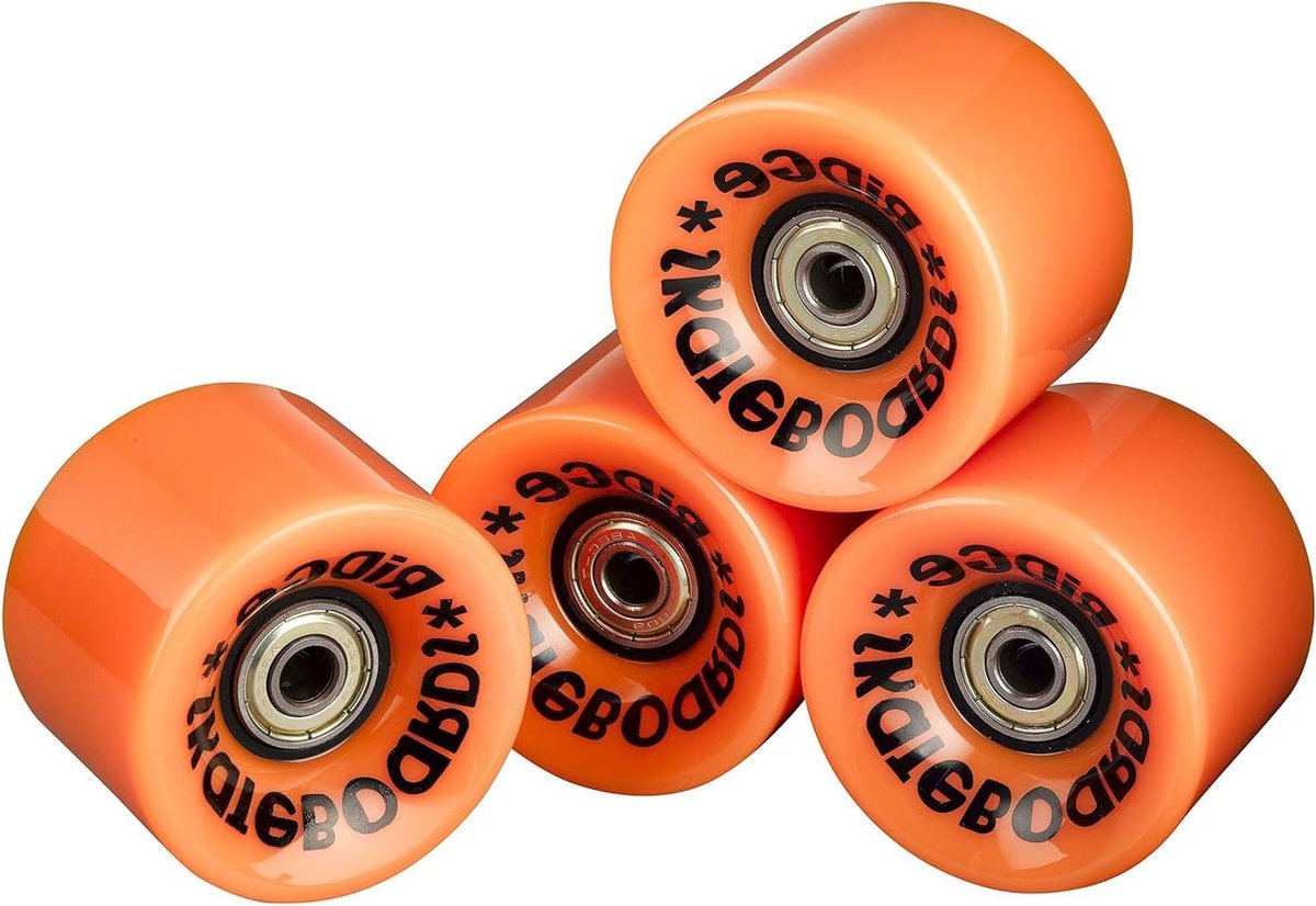 Longboard Wielen - Skateboard Wielen - Cruisen op Straat - Zacht PU Materiaal - 70mm 78A - Oranje Skateonderdeel kopen online