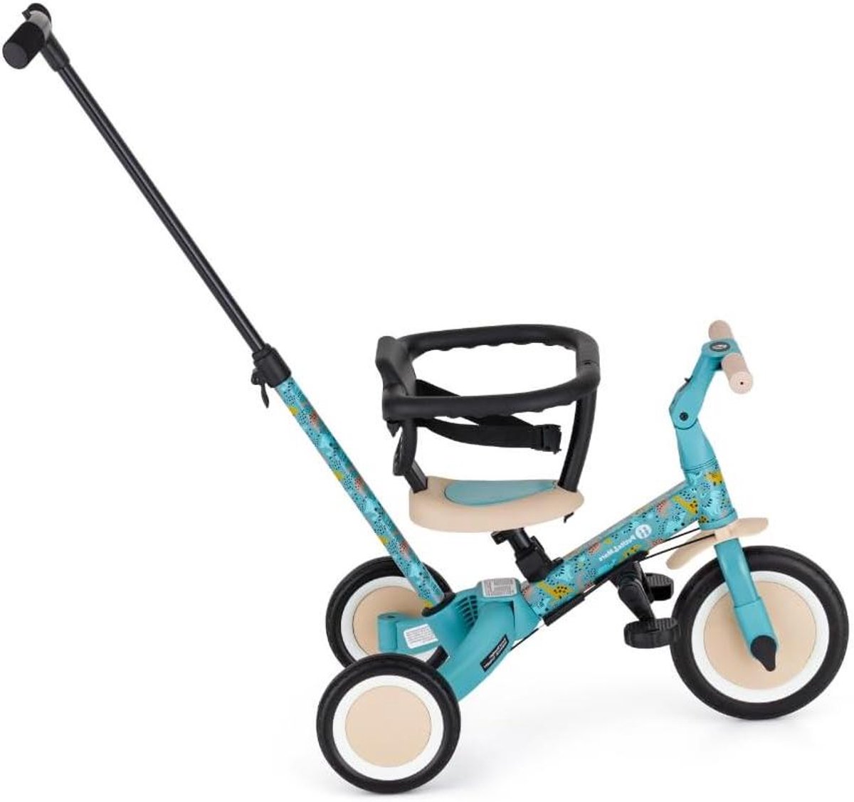 loopfiets driewieler kinderfiets kind ontwikkeling 5 in 1 evolutie 67 cm lengte groen