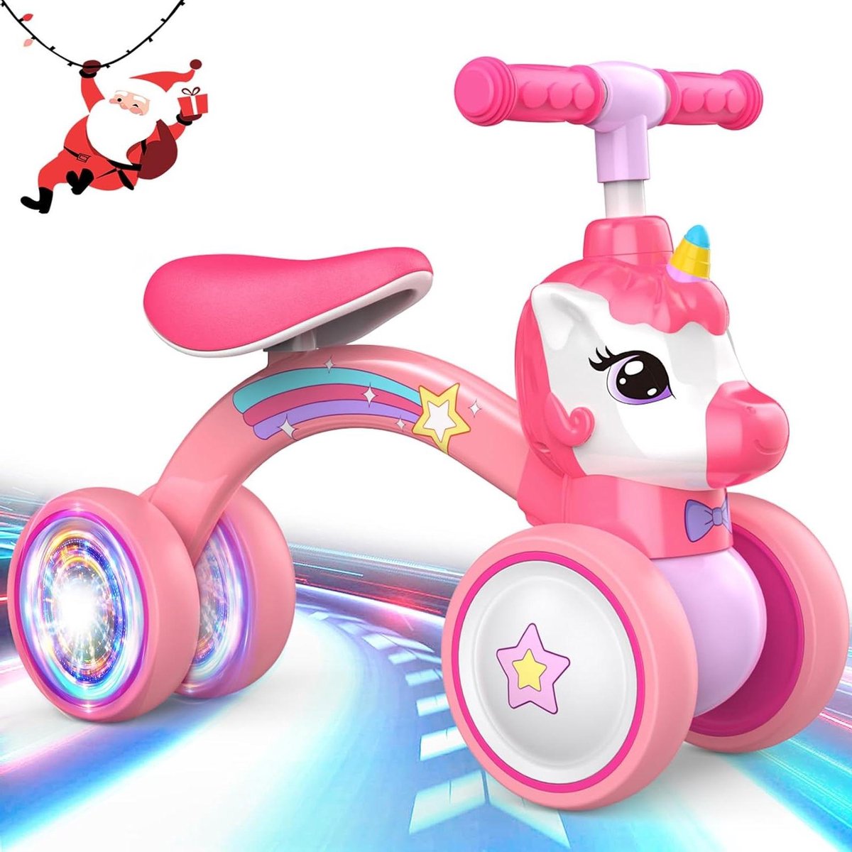 Loopfiets voor kinderen - Eenhoorn fiets - Buiten spelen - Met lichteffecten - Voor 2-5 jaar - Roze Loopfiets kopen online